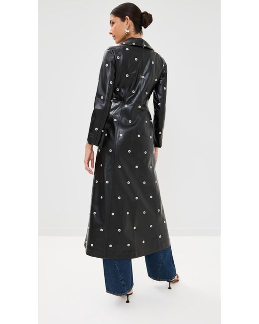 A.W.A.K.E. MODE Black A. W.A. K.E. Mode Flared Fitted Coat Covered