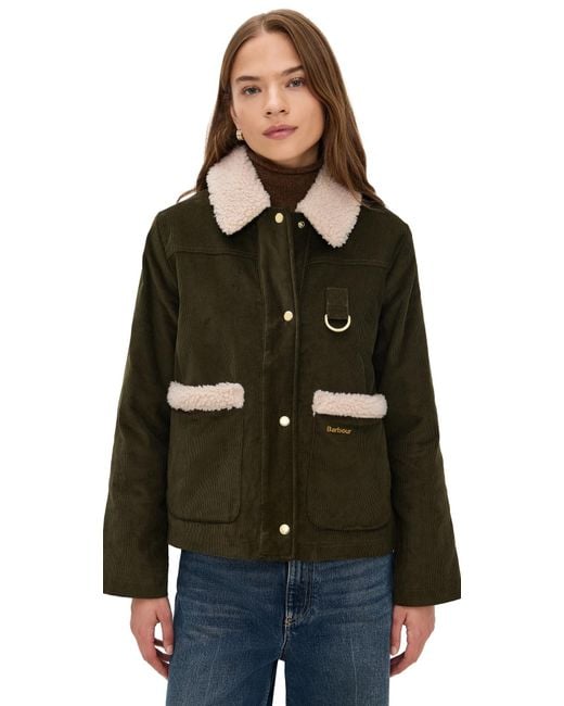 Barbour Black Tabitha Casual Corduroy Jacket