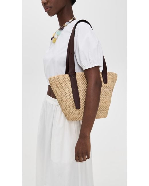 LIE STUDIO White The Bianca Raffia Small Bag