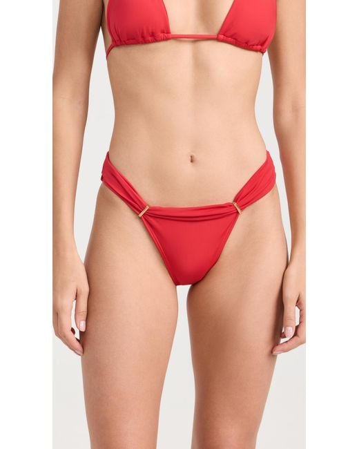 ViX Red Solid Bia Tube Full Bikini Bottoms