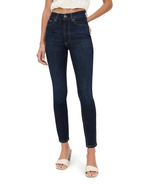 DL1961 Blue Farrow Instasculpt Ankle Skinny Jeans Crescent Harbor (Dl Ultimate)