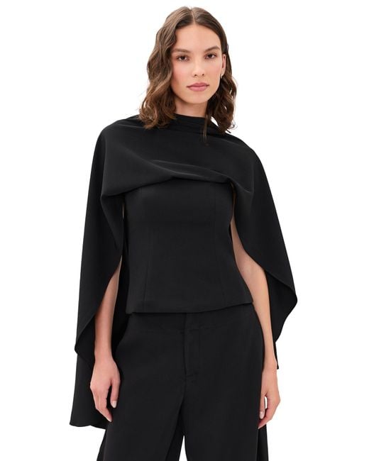 Line & Dot Black Scout Drape Top