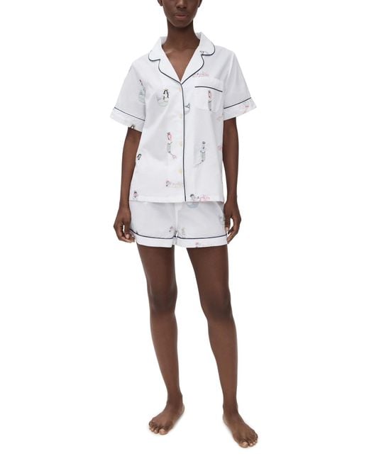 Printfresh Black Shorts Pajama Set