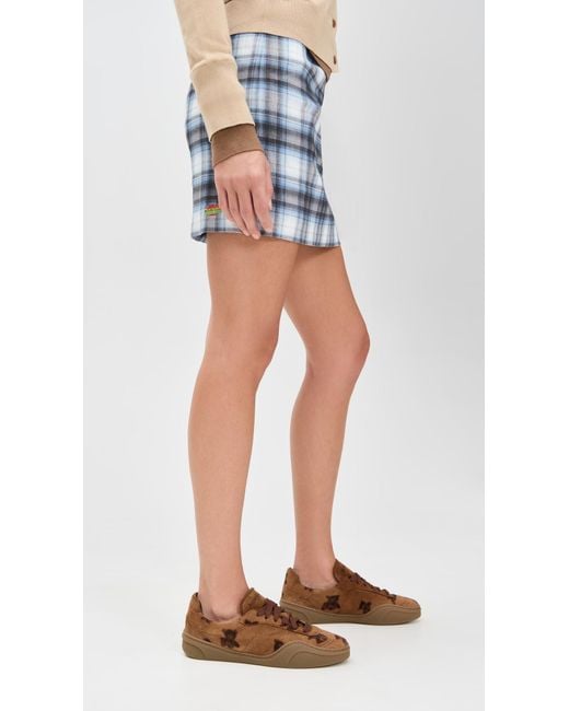 Acne Brown Bars Bear Print Winter Sneakers