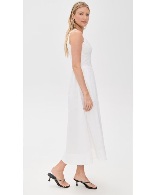 Bardot White Bryony Lace Poplin Midi Dress