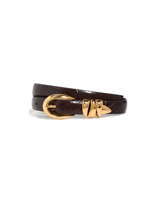 Madewell Black Leather Belt with Gold Buckle and Triple Keepers Madewell Triple Metal Keeper Belt | Shopbop main image 4
