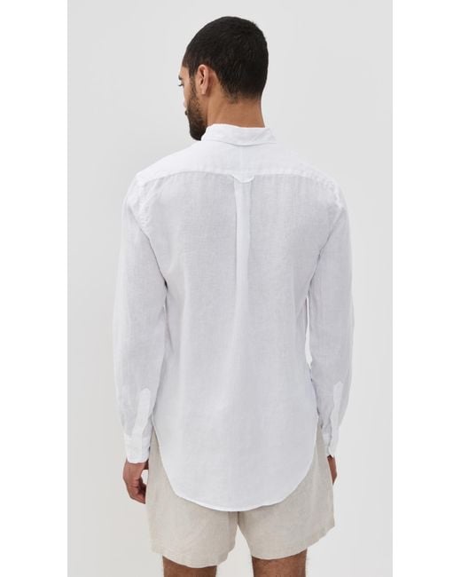Gitman Brothers Vintage White Linen Shirt for men