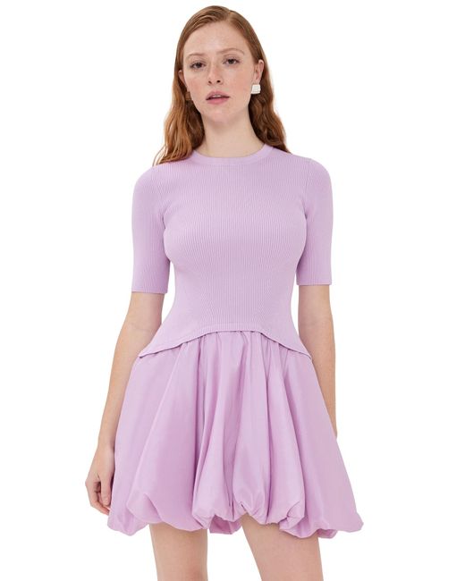 Jonathan Simkhai Purple Kenny Bubble Mini Dress