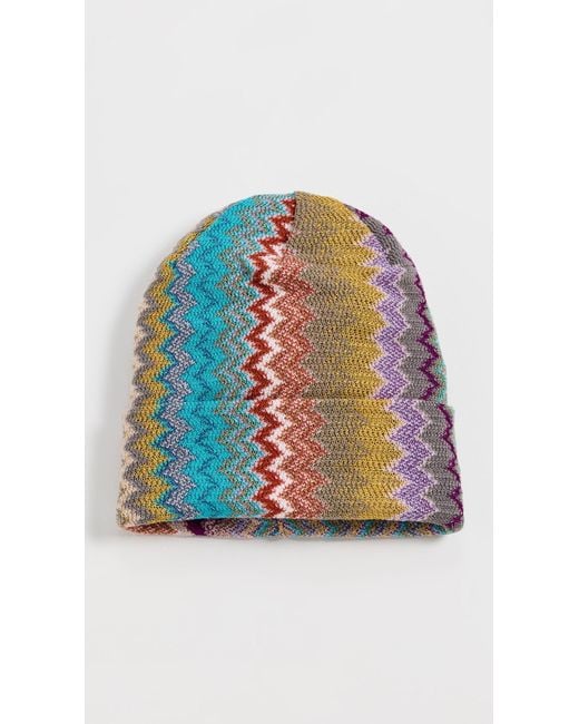 Missoni White Striped Beanie