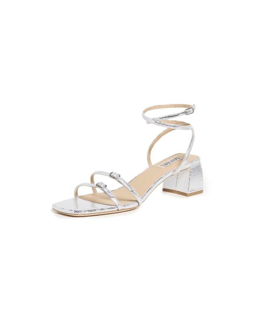 Badgley Mischka White Dania Block Heels