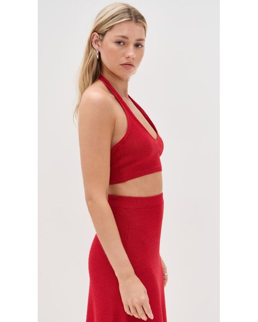 Ba&sh Red X Suzie Kondi Koan Top