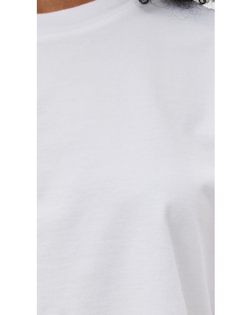 Enza Costa White Supima Structured Tee