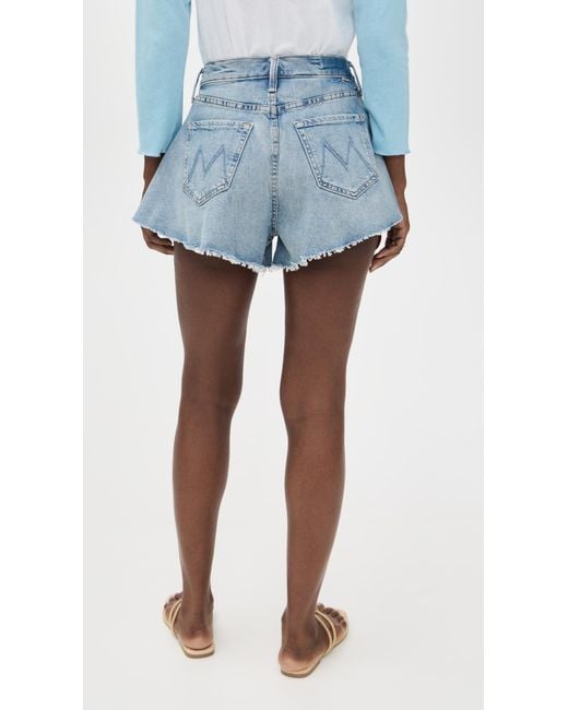 Mother Blue The Flutter Fray Jean Shorts