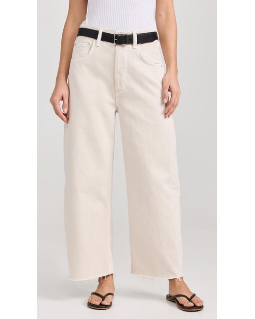 Citizens of Humanity White Ayla Raw Hem Crop Jeans