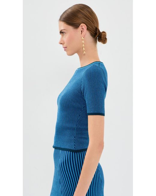 Escvdo Blue Lienzo Knit Top