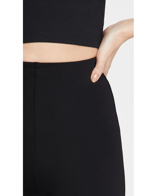 Commando Black Neoprene Flared Leggings