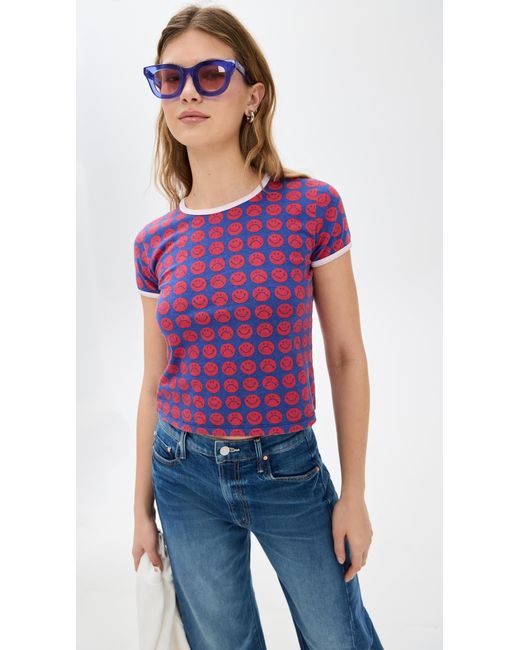 Mother Purple The Itty Bitty Ringer Tee