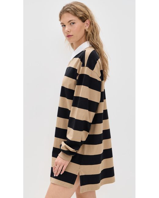 GOOD AMERICAN Black Jersey Polo Mini Dress