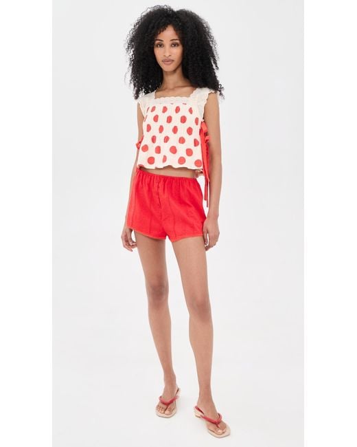 Bailey Rose Red Polka Dot Top