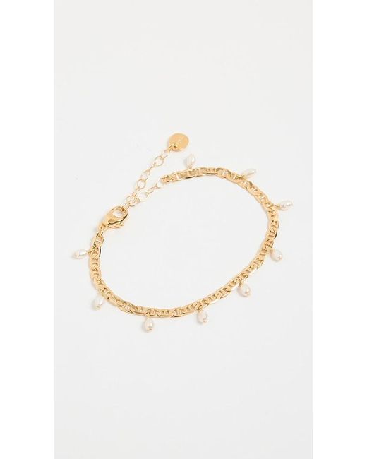 Chan Luu White Gold Plated Freshwater Pearl Bracelet