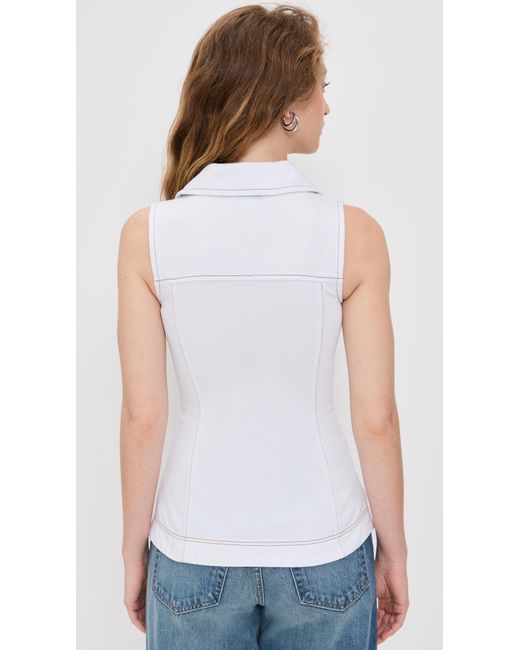 ALIGNE White Whim Denim Top
