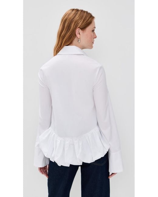 Caroline Constas White Marin Top