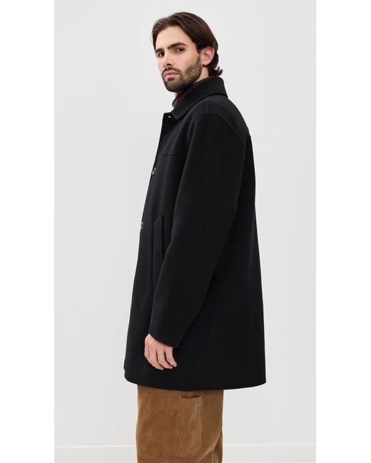 Alex Mill Black Jacob Wool Coat for men