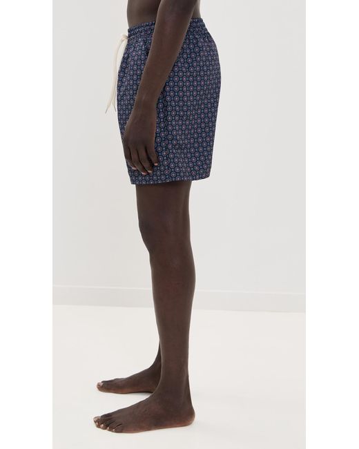 Les Deux Blue Stan Ornament Aop Swim Shorts 2.0 for men