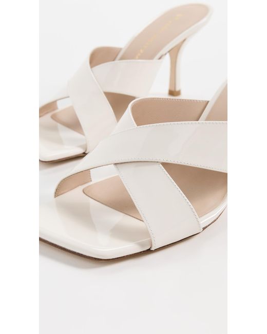 Stuart Weitzman White Dayne Slides 75Mm