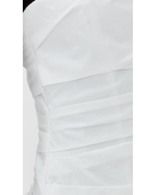 Jonathan Simkhai White Emerson Ruched Bustier