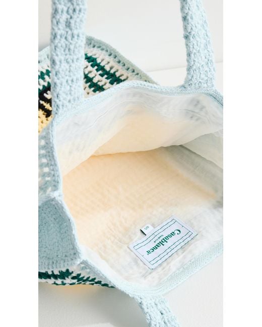 Casablancabrand White Cotton Crochet Bag