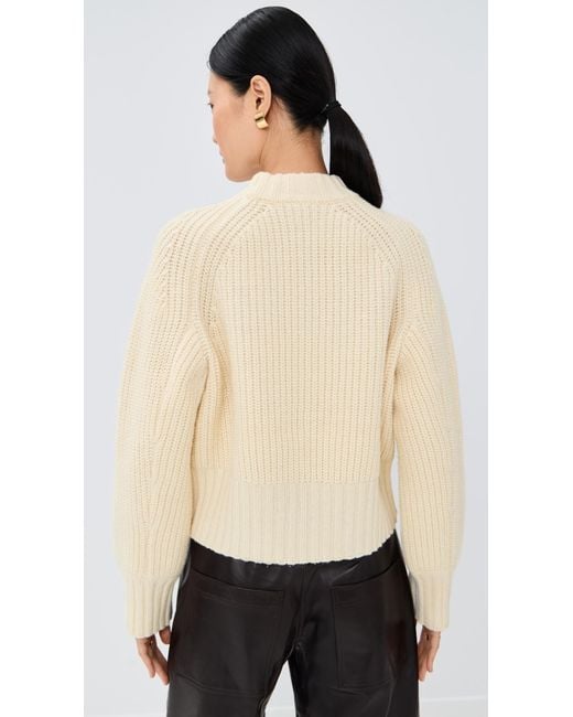 Co. Natural Cropped Crew Neck Pullover