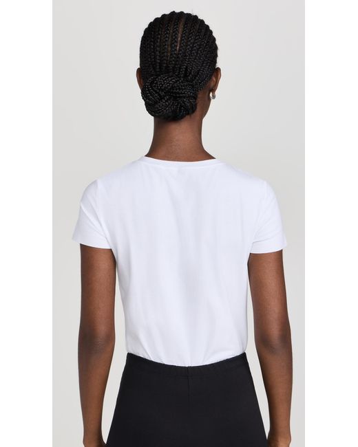 Commando White Essential Cotton Tee Thong Bodysuit