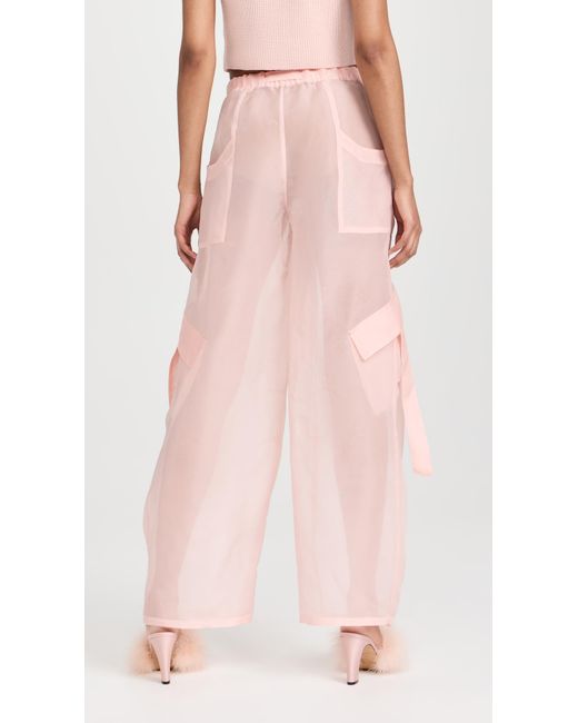 LAPOINTE Apointe Organza Utiity Pocket Pants Ight Pink