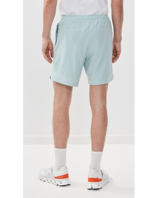 Rhone Blue Lined Backspin Shorts 7 for men