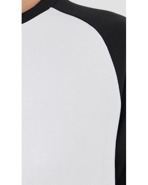 Tibi Black Perfect Sculpted Baseball Tee