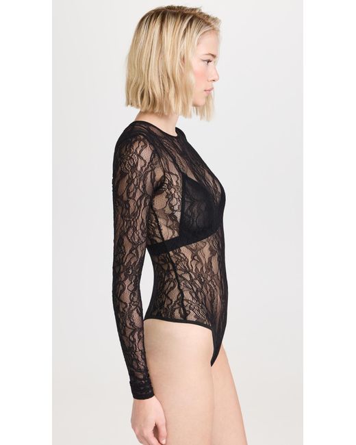 Wardrobe NYC Black Wardrobe. Nyc Lace Thong Bodysuit