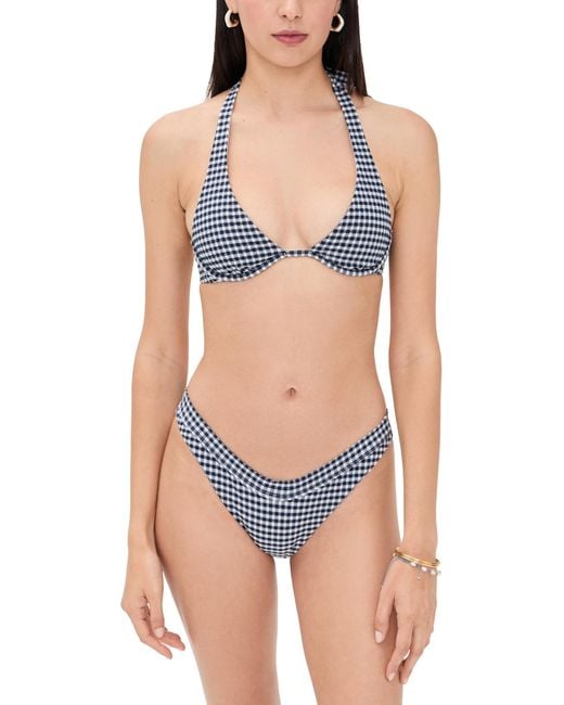 LSPACE Blue Isa Bikini Top