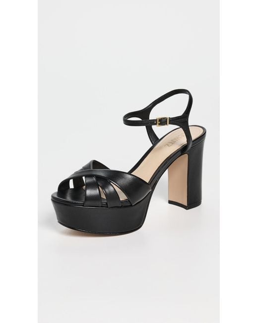 SCHUTZ SHOES Black Keefa Platform Heels