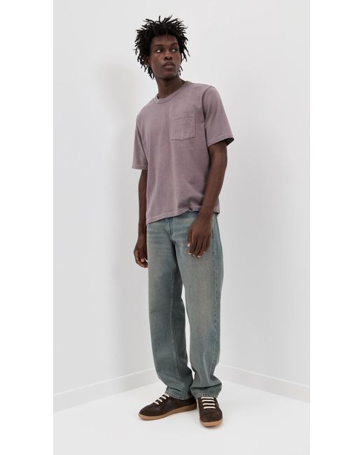 Corridor NYC Purple Garment Dyed Tee for men