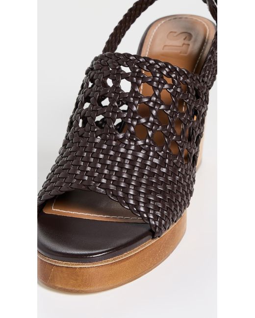 Staud Black Martina Platform Sandals
