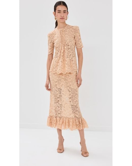 Rabanne Natural Mini Lace Top