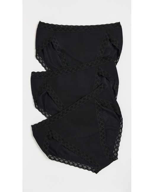 Natori Black Bliss French Cut 3 Pack Underwear