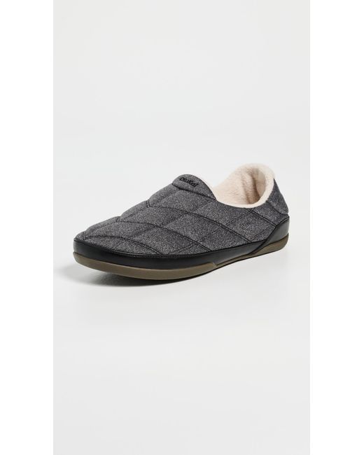 Olukai Black Puku'I Slippers for men
