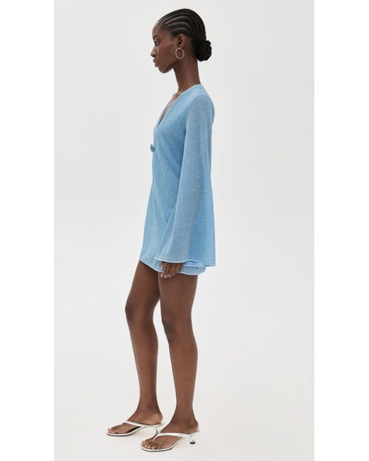 Oseree Blue Lumiere Shell Kaftan Dress