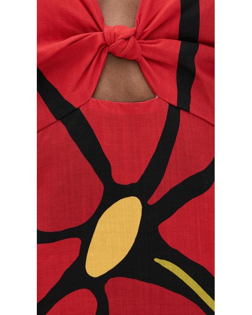 Cala De La Cruz Red Gaia Dress