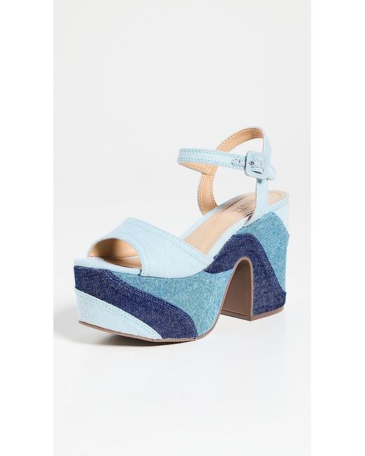 SCHUTZ SHOES Blue Isabelle Platform Sandals