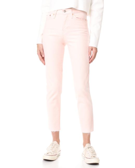 Levi's The Wedgie Jeans in Pink | Lyst