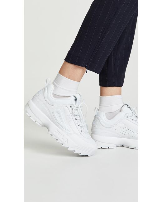 Fila Disruptor Ii Premium Sneaker in White | Lyst