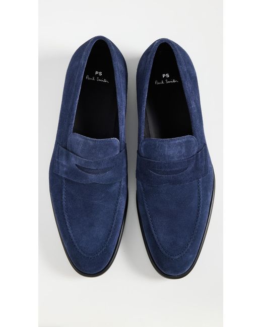 PS by Paul Smith Blue Remi Suede Loafers for men